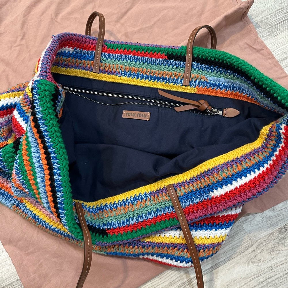 Miu Miu Large Crochet Tote Bag - Picture 7 of 16